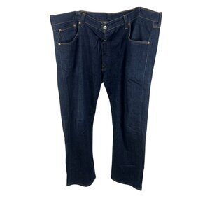 Levis 501 Original Fit Mens Straight Leg Jeans Dark Wash W42 L30 Denim Streetwea